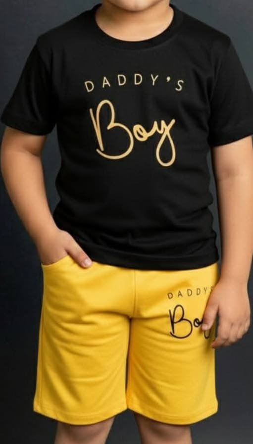 Daddy’s Boy Premium Kids T-Shirt & Shorts Set
