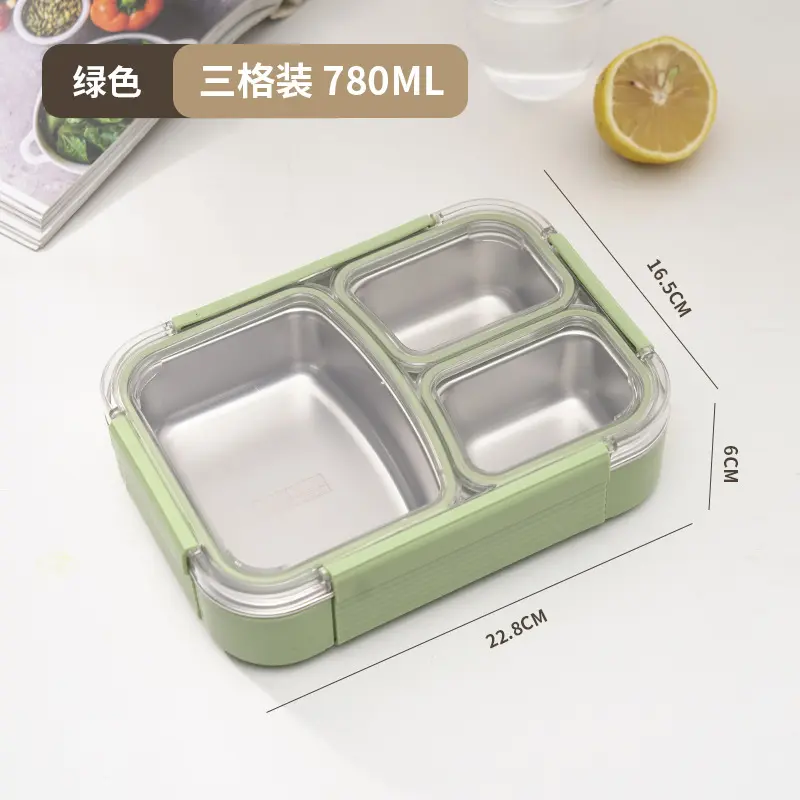 stainless steel tiffin box premium quality 3 compartment