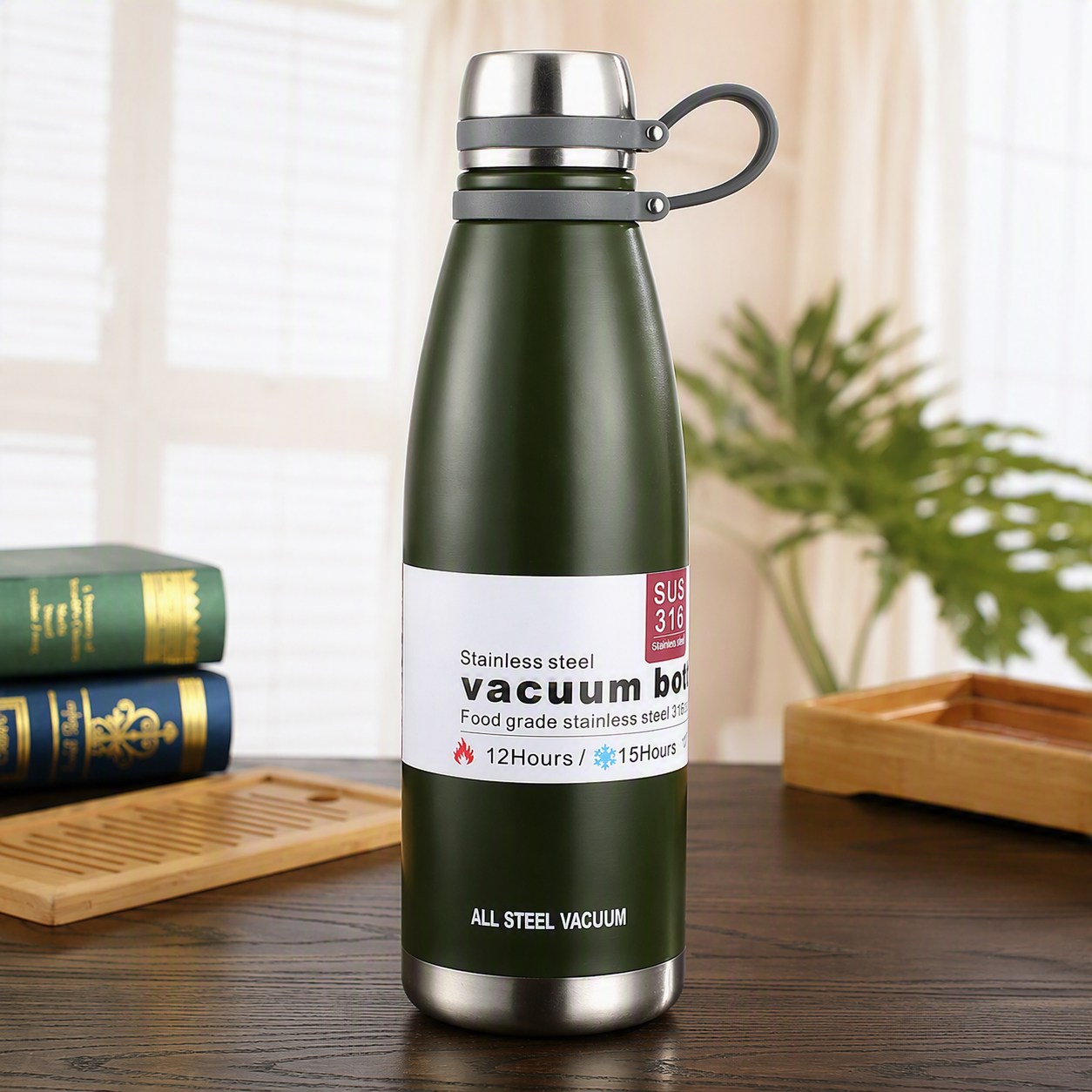 stainless steel good quality water bottle hot and cold 600ml